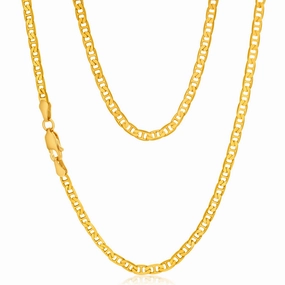 9ct Yellow Solid Gold 80 Gauge 60cm Anchor Chain