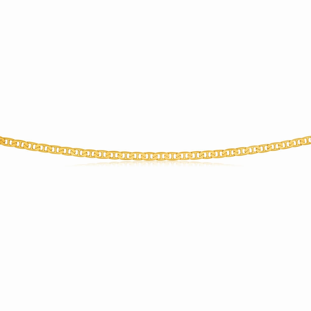 9ct Yellow Solid Gold 80 Gauge 60cm Anchor Chain