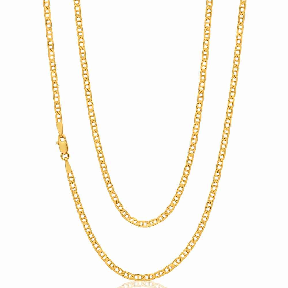 9ct Yellow Solid Gold Anchor Chain
