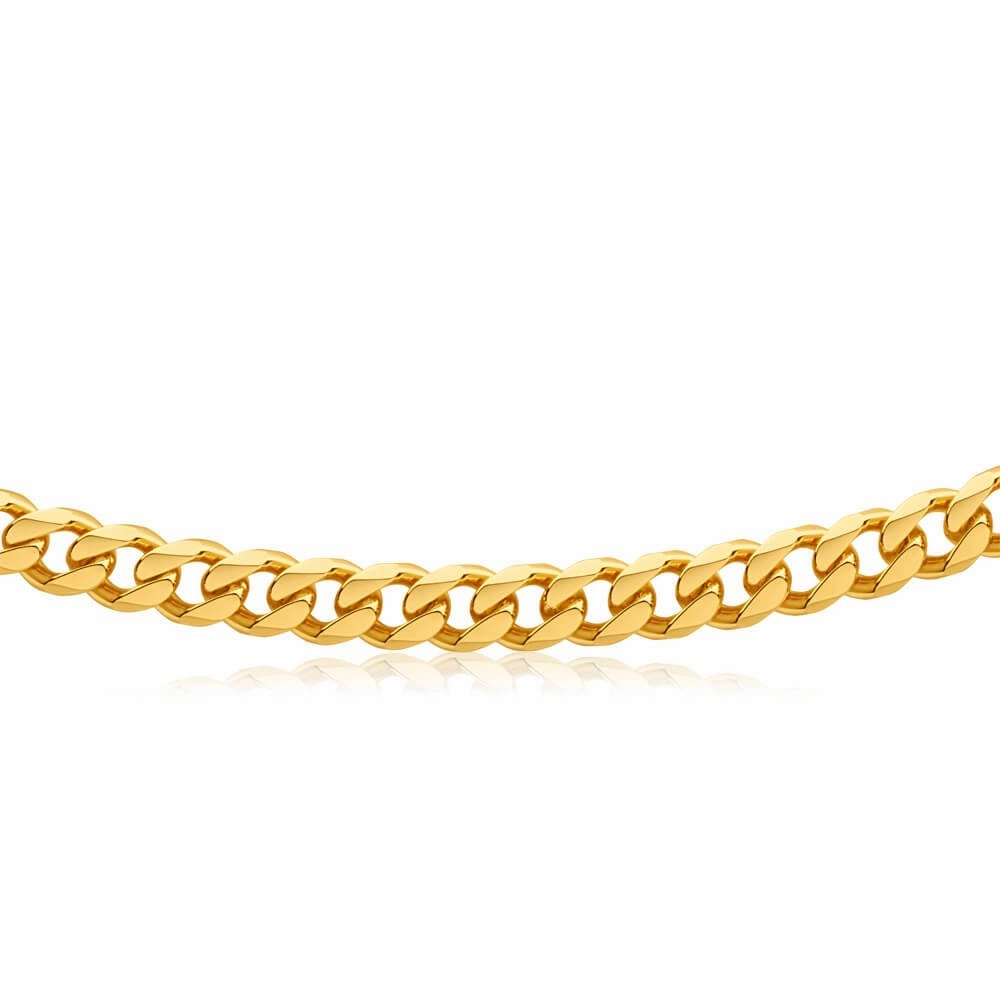 9ct Yellow Solid Gold Curb 55cm Chain