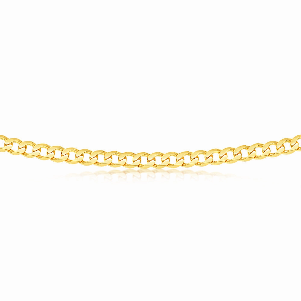 9ct Yellow Solid Gold Curb Chain 150 gauge in 60cm