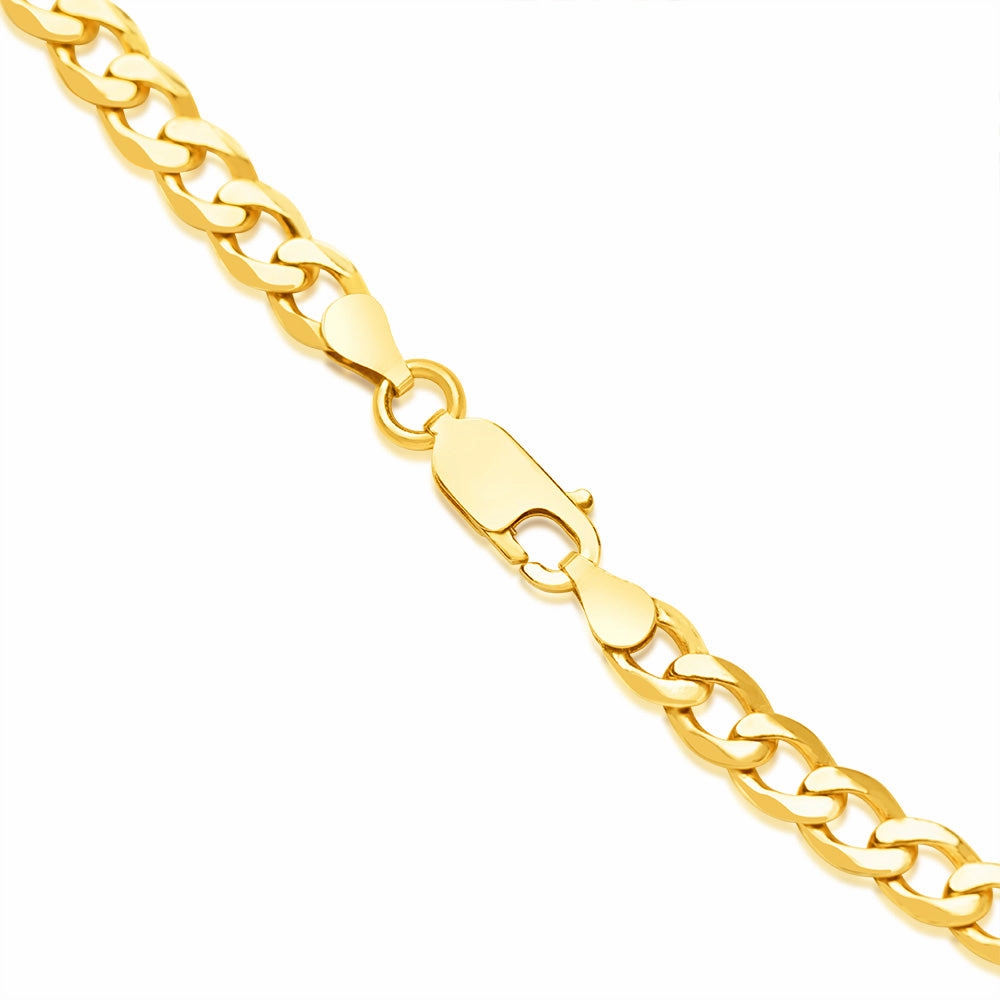 9ct Yellow Solid Gold Curb Chain 50cm in 150 Gauge
