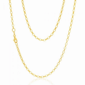 9ct Yellow Solid Gold Enticing Belcher Chain