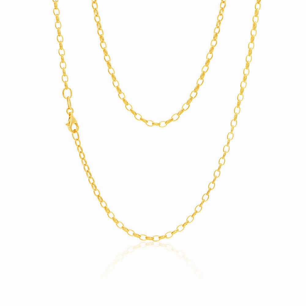 9ct Yellow Solid Gold Exquisite Belcher Chain