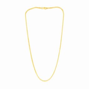9ct Yellow Solid Gold Serpantine 45cm Chain