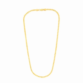 9ct Yellow Solid Gold Serpentine 45cm Chain
