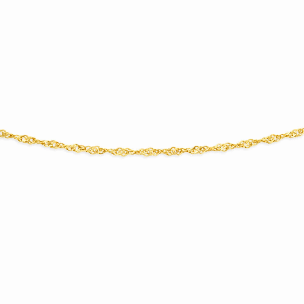 9ct Yellow Solid Gold Singapore 50cm Chain 40 Gauge