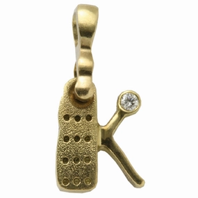 Alex Sepkus Letter K Pendant Necklace with Bail - M-K