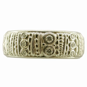 Alex Sepkus Platinum Carved Band - R-22P