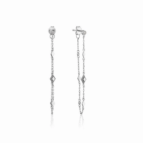 Ania Haie Bohemian Drop Chain Stud Earrings