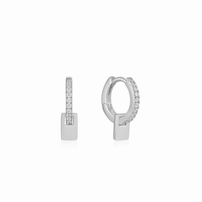 Ania Haie Glam Pendant Huggie Hoop Earrings