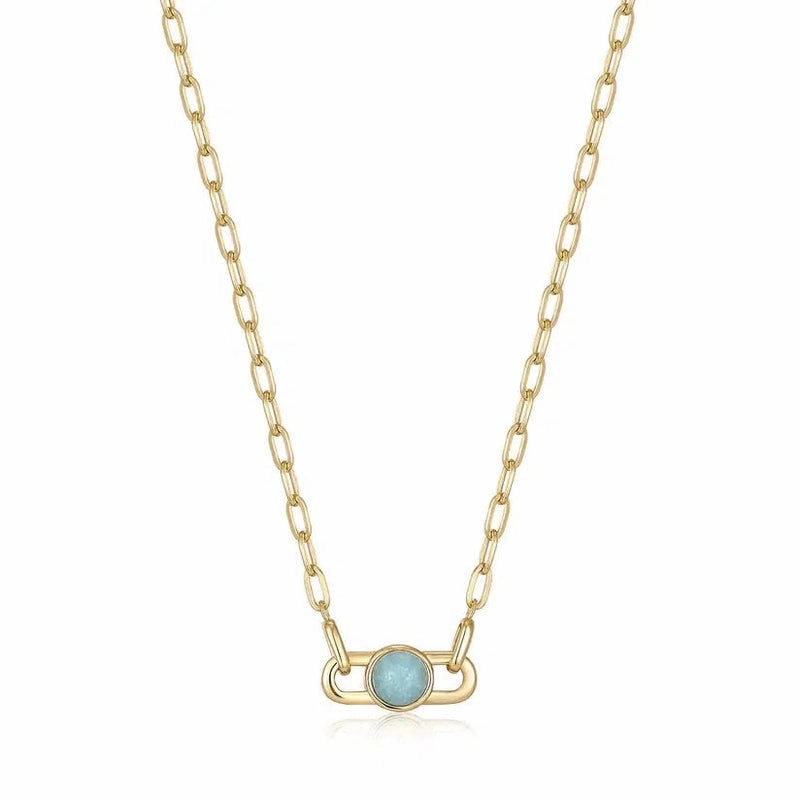 Ania Haie Gold Orb Amazonite Link Necklace