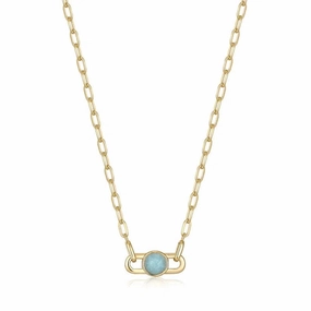 Ania Haie Gold Orb Amazonite Link Necklace