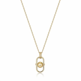 Ania Haie Gold Orb Link Drop Pendant Necklace