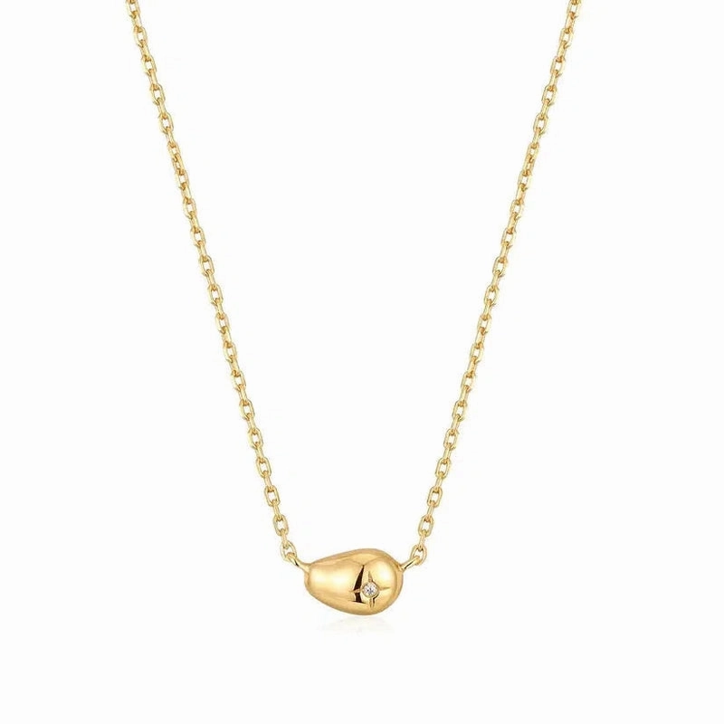 Ania Haie Gold Pebble Sparkle Necklace