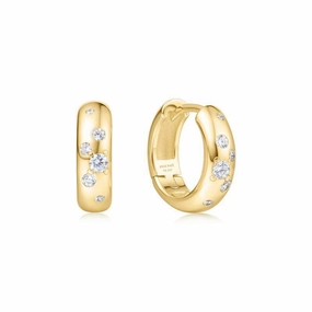 Ania Haie Gold Small Chubby Sparkling Huggie Hoop Earrings