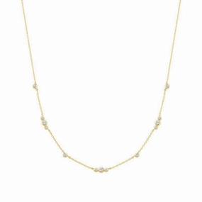 Ania Haie Gold Sparkling Bezel Cubic Zirconia Station Necklace