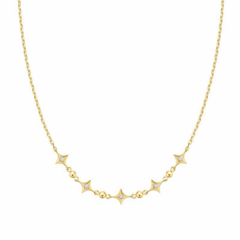 Ania Haie Gold Sparkling Star Station Necklace