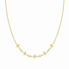 Ania Haie Gold Sparkling Star Station Necklace