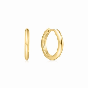 Ania Haie Gold Tube Small Huggie Hoop Earrings