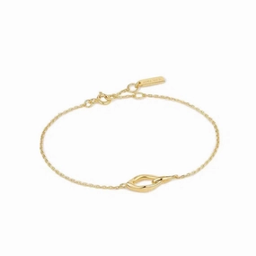 Ania Haie Gold Wave Link Bracelet