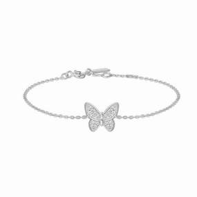 Ania Haie Silver Butterfly Pav Bracelet