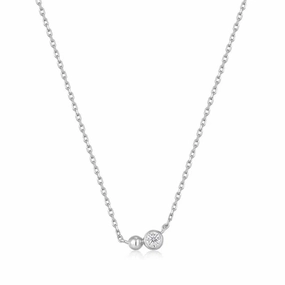 Ania Haie Silver Orb Sparkle Pendant Necklace