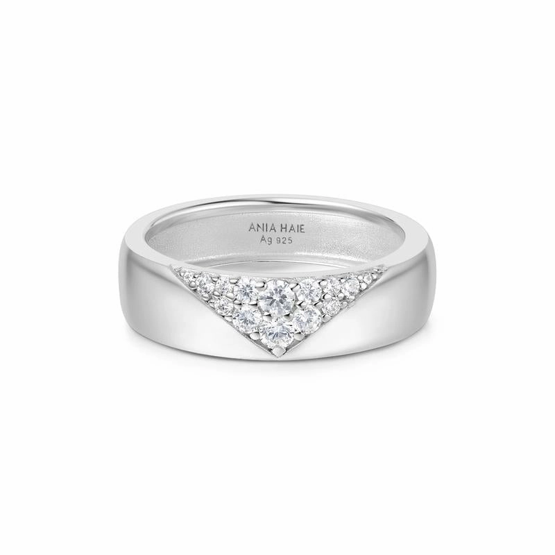Ania Haie Silver Pav Cubic Zirconia Bold Statement Ring