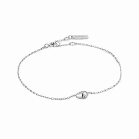 Ania Haie Silver Pebble Sparkle Chain Bracelet