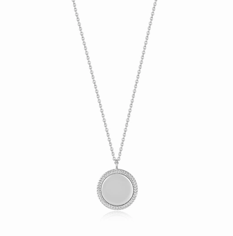 Ania Haie Silver Rope Disc Necklace
