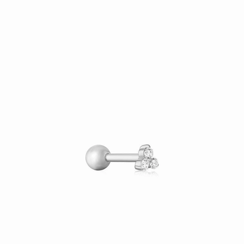 Ania Haie Silver Trio Sparkle Barbell Single Earring