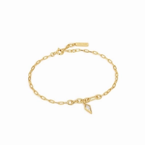 Ania Haie Sparkle Drop Pendant Chunky Chain Bracelet
