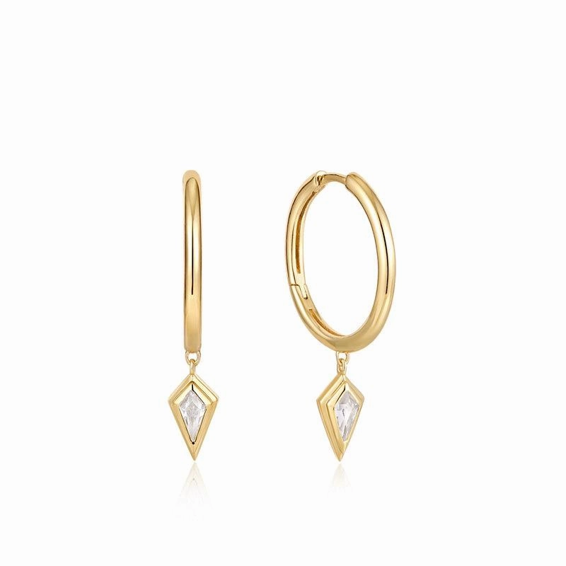 Ania Haie Sparkle Drop Pendant Hoop Earrings