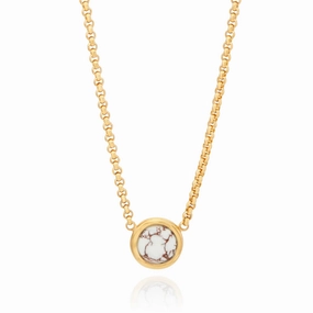 Anna Beck Medium White Buffalo Turquoise Pendant Necklace