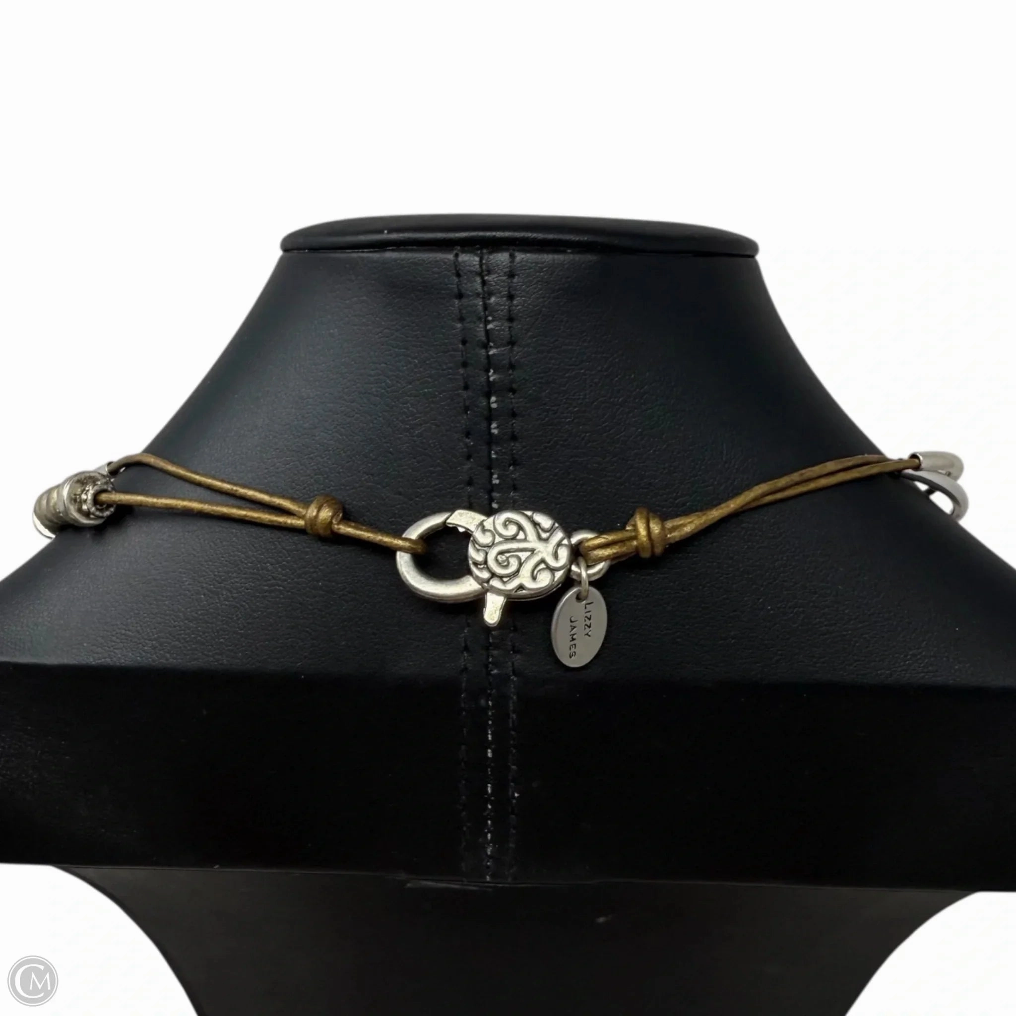 Bella Metallic Bronze Leather Wrap Bracelet/Necklace with Silver & Mixed Metal Beads By Lizzy James