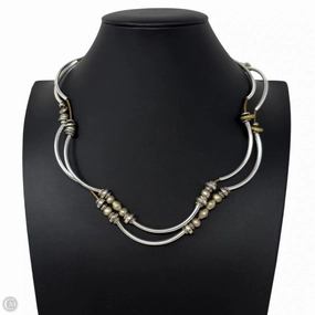 Bella Metallic Bronze Leather Wrap Bracelet/Necklace with Silver & Mixed Metal Beads By Lizzy James