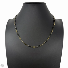 Black & Gold Tone Bar Link Necklace