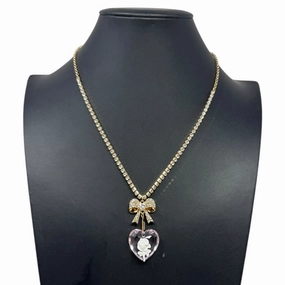 Bow Gold Charm Necklace By Betsy Johnson