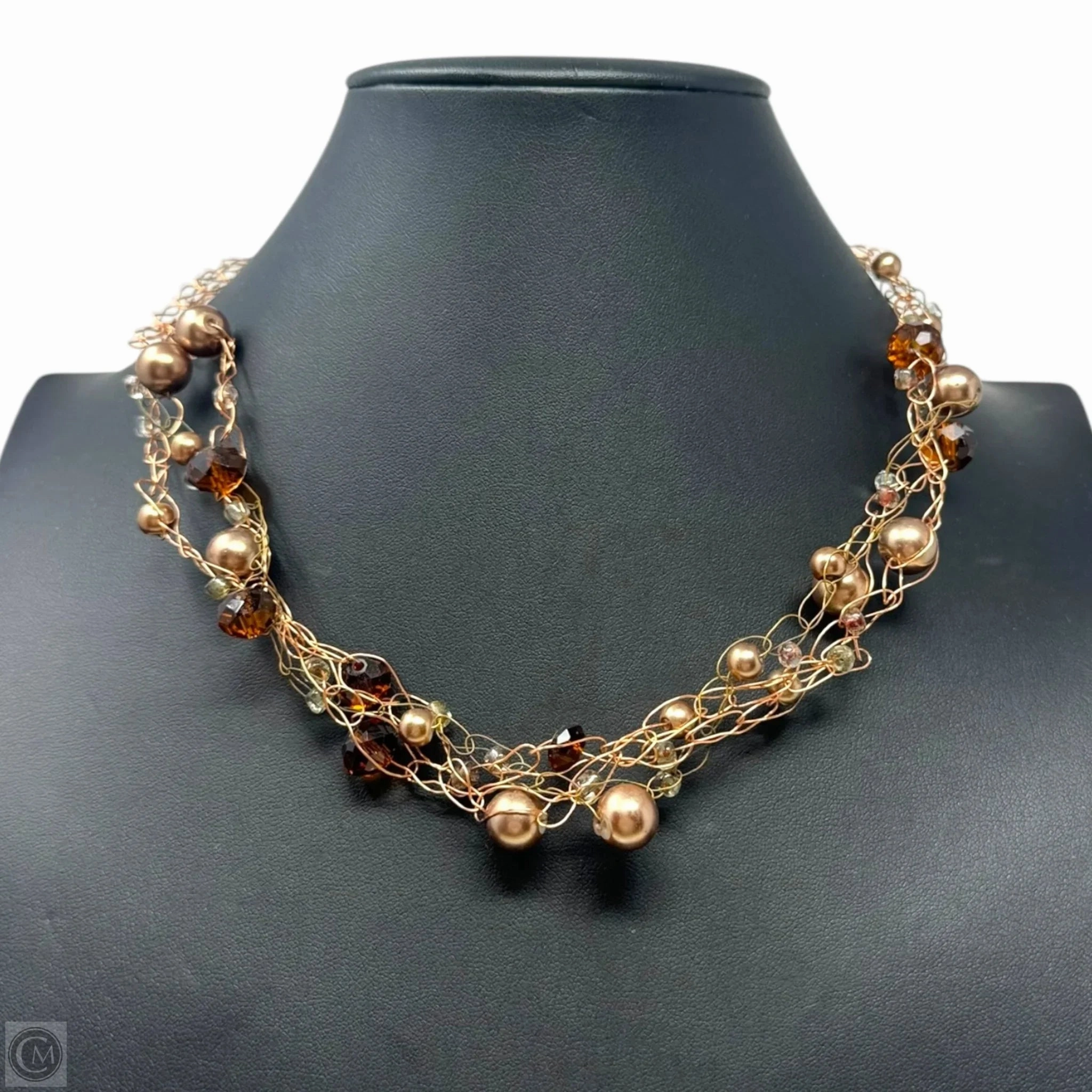 Copper Wire Beaded Necklace Unbranded