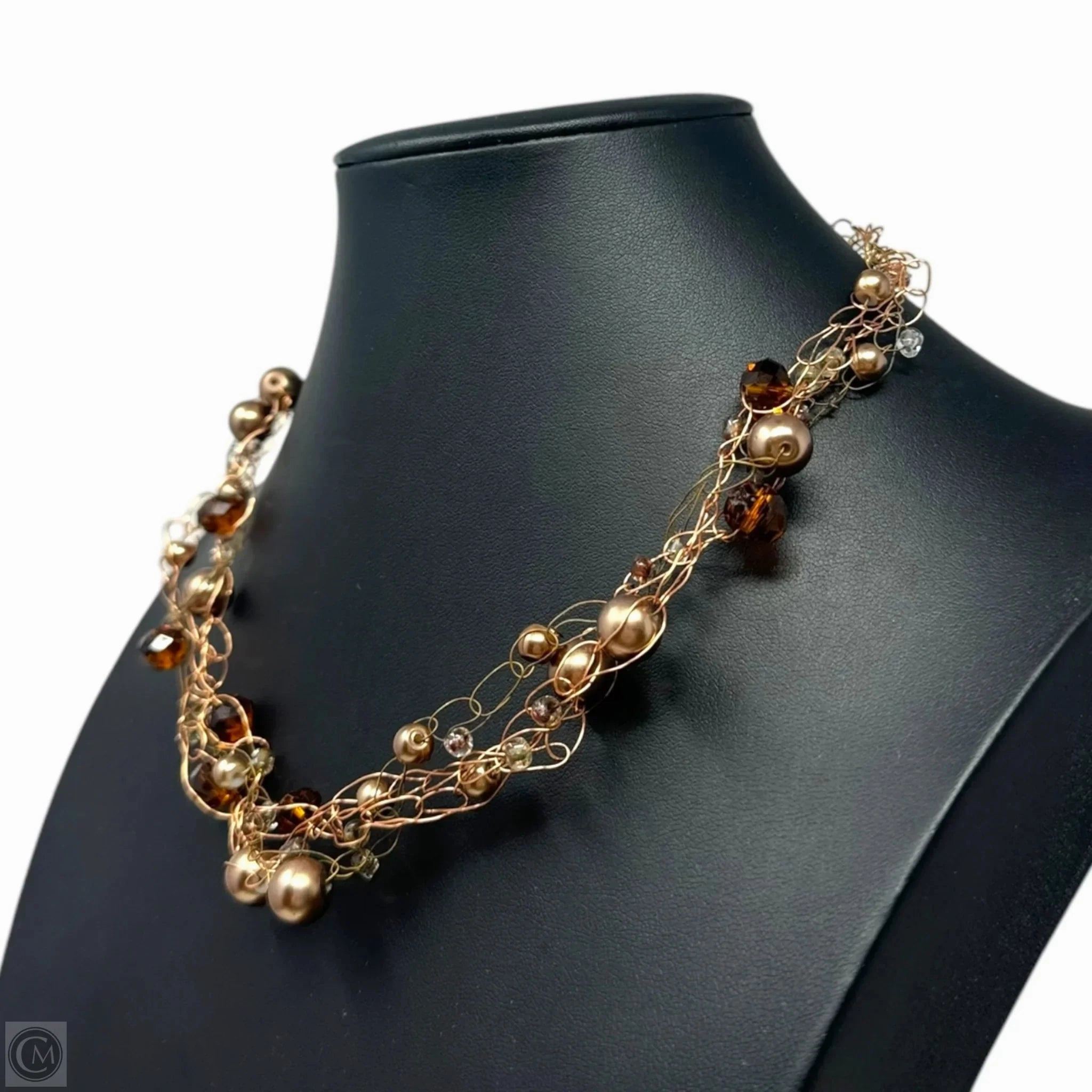 Copper Wire Beaded Necklace Unbranded