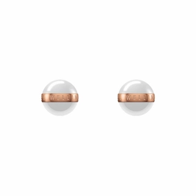 Daniel Wellington Aspiration Earrings Rose Gold White