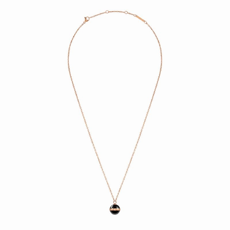 Daniel Wellington Aspiration Necklace Rose Gold Black