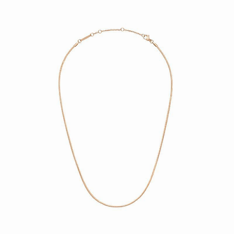 Daniel Wellington Elan Flat Chain Necklace Rose Gold
