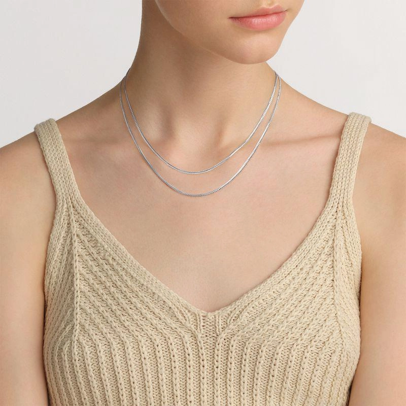 Daniel Wellington Elan Flat Chain Necklace Silver
