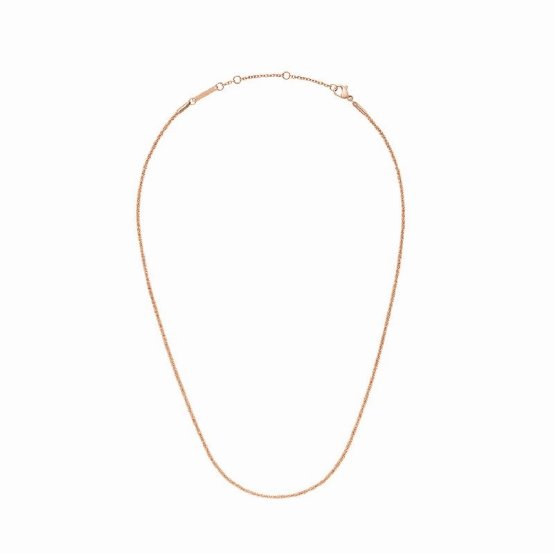 Daniel Wellington Elan Twisted Chain Necklace Rose Gold