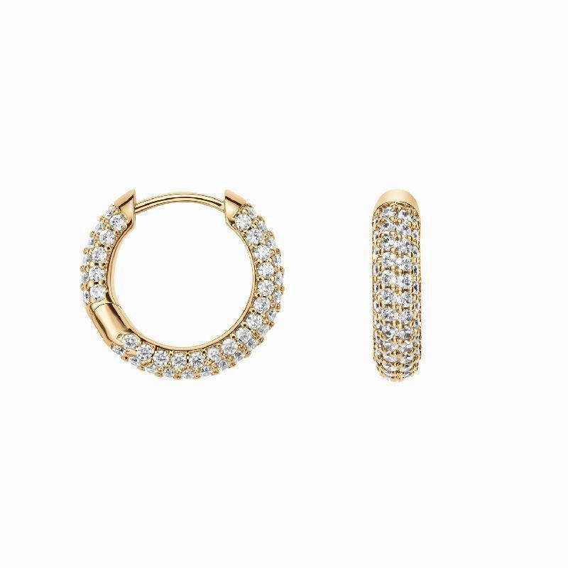 Daniel Wellington Pav Crystal Earrings Gold