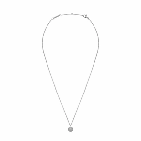 Daniel Wellington Pav Crystal Pendant Necklace Silver