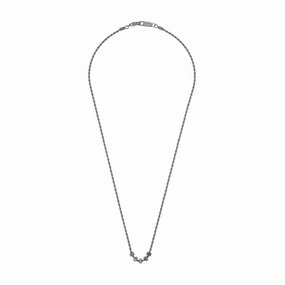 Emporio Armani Gunmetal And Stainless Steel Rondelle Chain