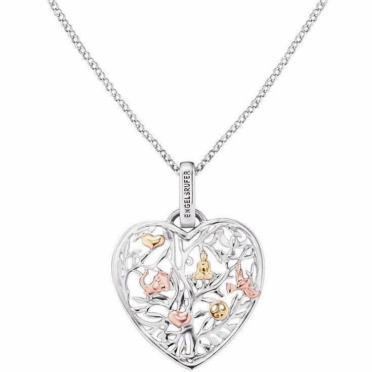 Engelsrufer 3 Tone Heart-shaped Tree of life necklace