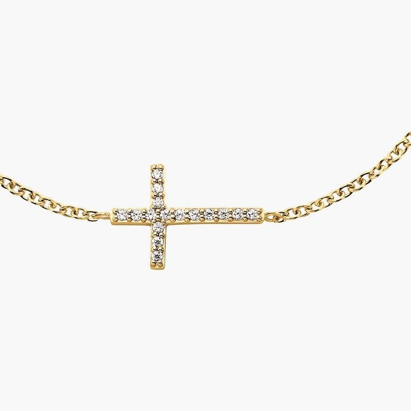 Engelsrufer Silver With CZ Cross Bracelet